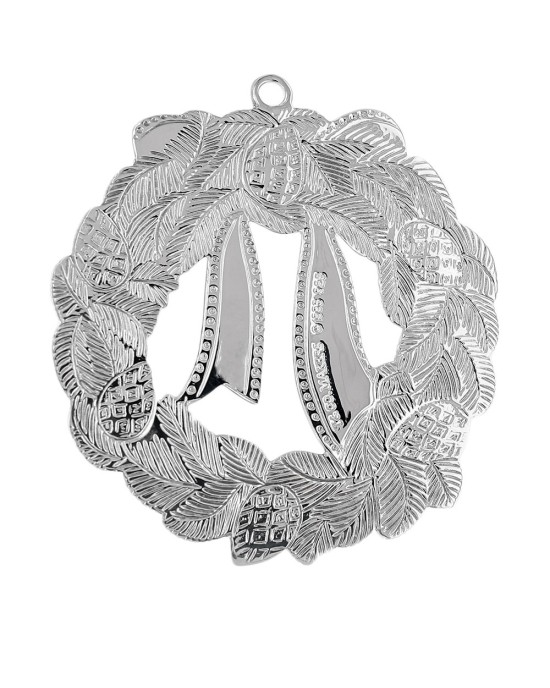 Tiffany & Co. Makers 1996 Wreath Ornament in Sterling Silver
